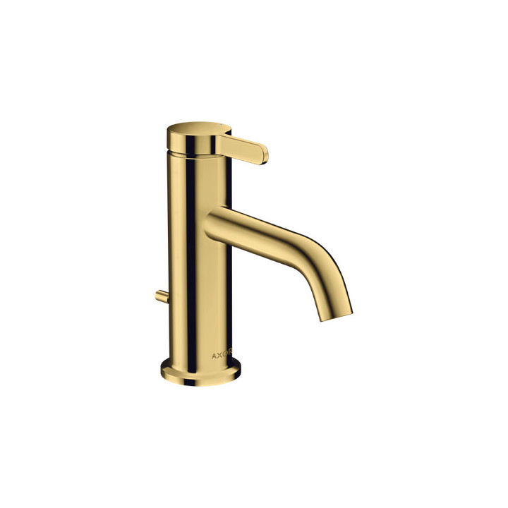 Einhebel- Waschtischarmatur 70 Mit Ablauf-Set mit Zugstange, Hansgrohe Axor One, golden optyczny poliert