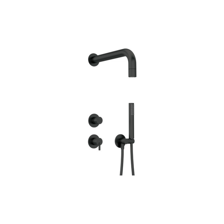 Dusch-set Unterputz, Deante Temisto, nero