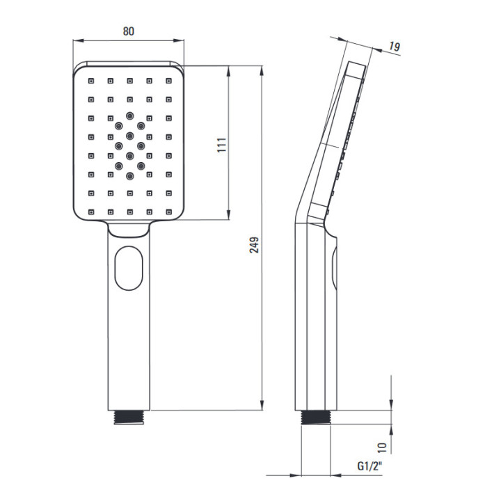 Dusch-set Unterputz z BOXem termostatycznym, Deante Box, Chrom