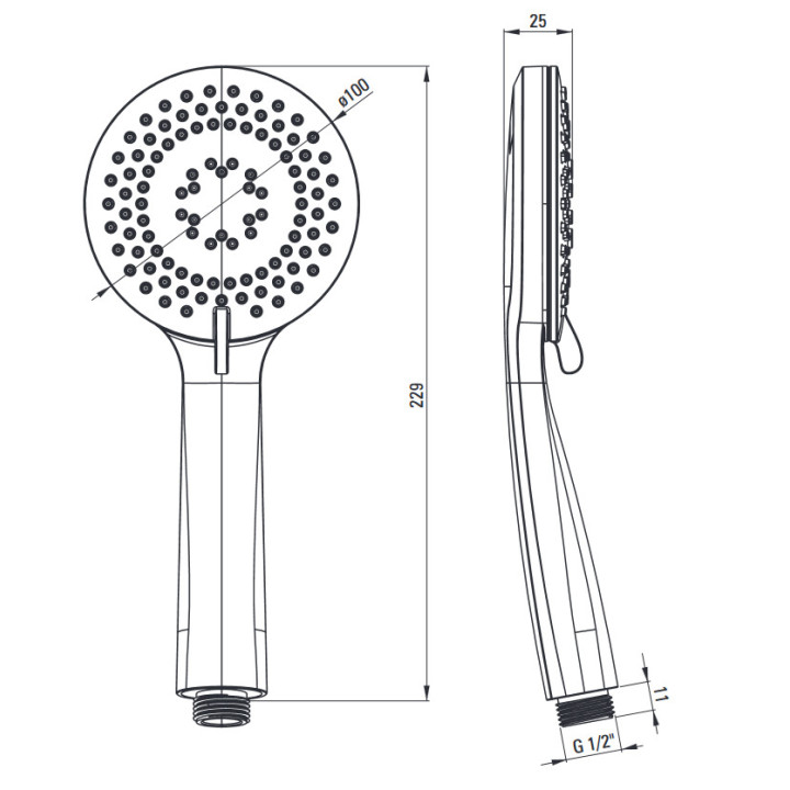 Dusch-set Unterputz z BOXem termostatycznym, Deante Box, bianco
