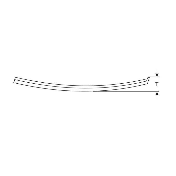Wannenverkleidung 160x100cm, Geberit Selnova Square, rechts,