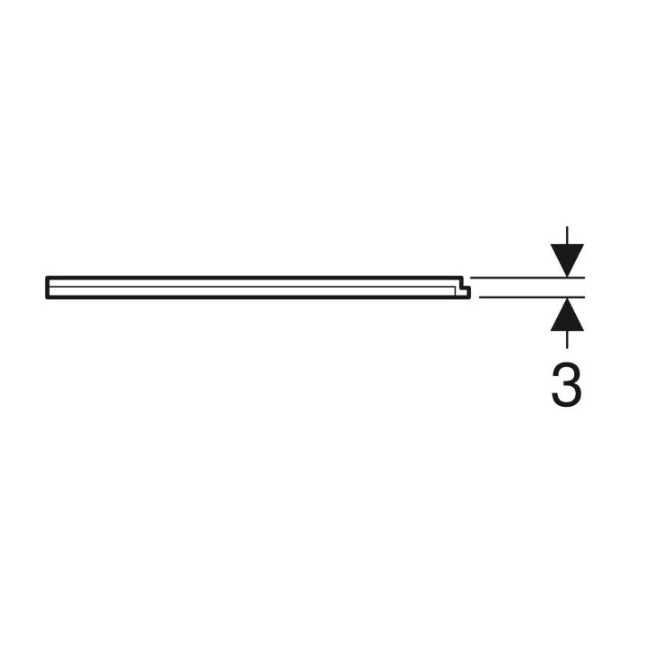 Wannenverkleidung 160x100cm, Geberit Selnova Square, rechts,