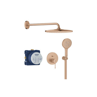 Dusch-set  Unterputz mit Kopfbrause Rainshower mono 310 , Grohe Essence, brushed warm sunset