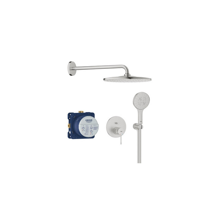 Dusch-set  Unterputz mit Kopfbrause Rainshower mono 310 , Grohe Essence, brushed warm sunset