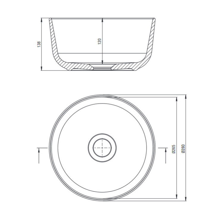 Keramik-waschtisch Einbau- z miejscem na baterię 60cm, Deante Floks, weiß