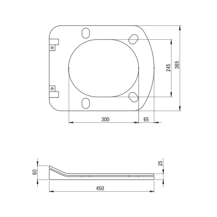 Sitz WC mit Softclosing slim,Deante Anemon, weiß