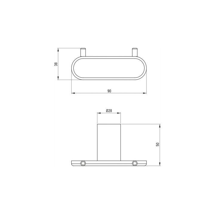 Toilettenpapierhalter Deante Round zur Wandmontage - Chrom 
