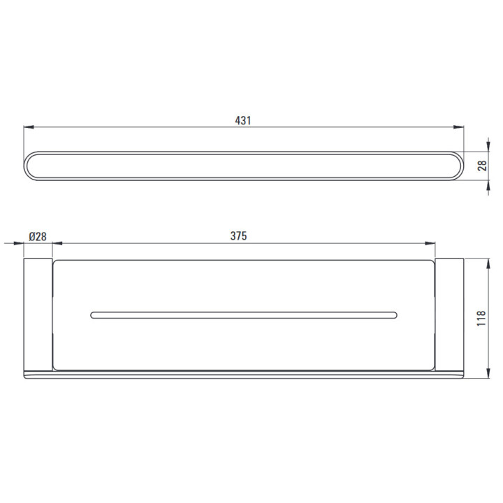 Seifenspender zur Wandmontage, Deante Round , Chrom