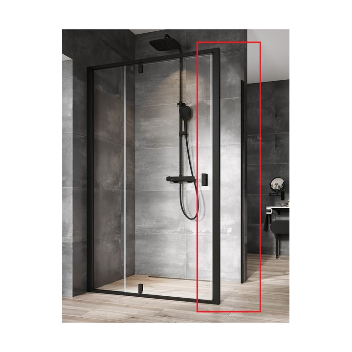 Tür Dusch- Dreh- Ravak Nexty NDOP1-90 L/P, profil schwarz, Glas transparent