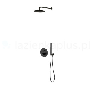 Set  Wannen-prysznicowy Unterputz thermostatisch, Olten Katla, schwarz matt