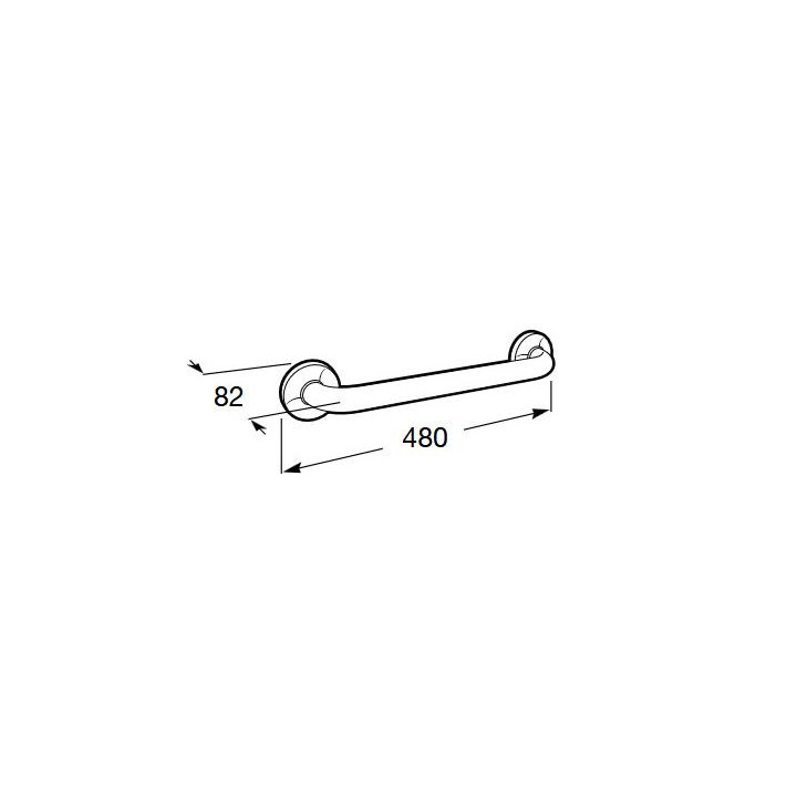 Halter dla niepełnosprawnych prosty, Roca Access Comfort, długość 30cm, rostfreier Stahl