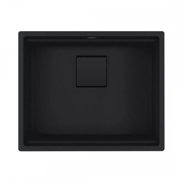 Zlewozmywak Franke Kanon KNG 160-46-21, 76x46 cm, 1,5-komorowy, bez ociekacza - schwarz matt