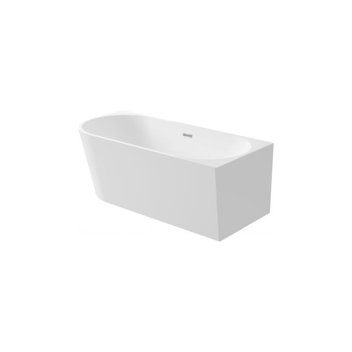 Eck-badewanne/freistehend Acryl- Deante Silia 150x75 cm, links - weiß