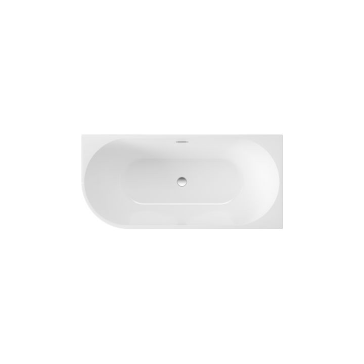 Eck-badewanne/freistehend Acryl- Deante Silia 150x75 cm, links - weiß