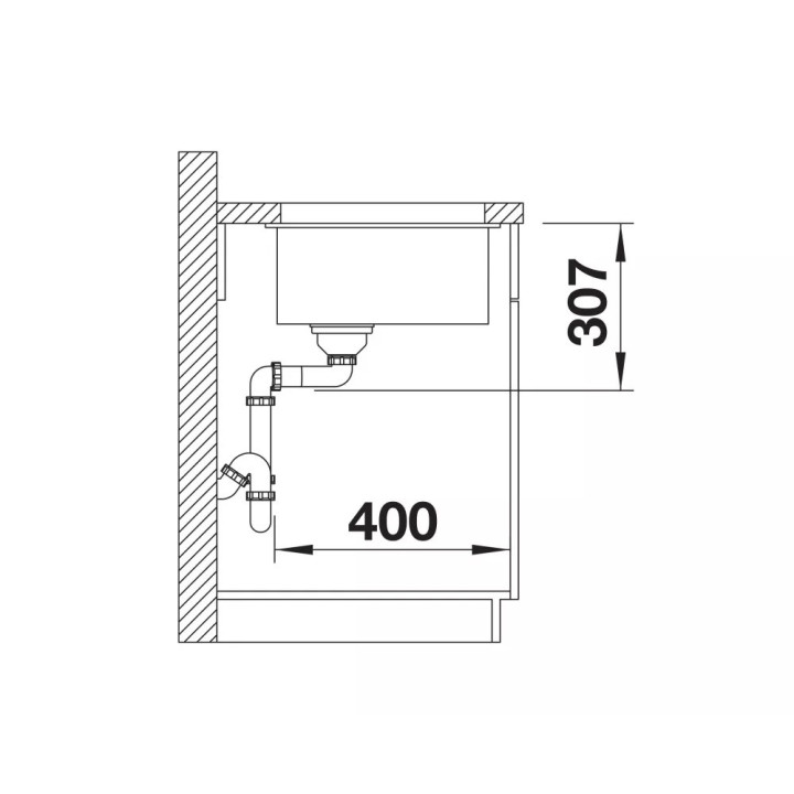 Zlewozmywak Blanco Subline 500-U Siligranit PuraDur 53x40cm ohne Stöpsel automatyczego, weiß