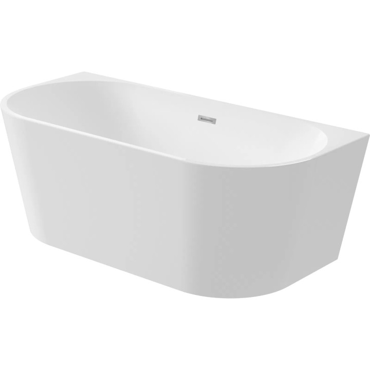 Badewanne Acryl- Deante Silia 160x75 cm Eck-/freistehend links - weiß