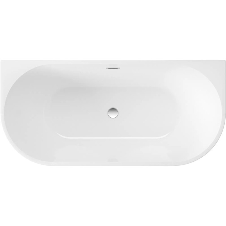 Badewanne Acryl- Deante Silia 160x75 cm Eck-/freistehend links - weiß