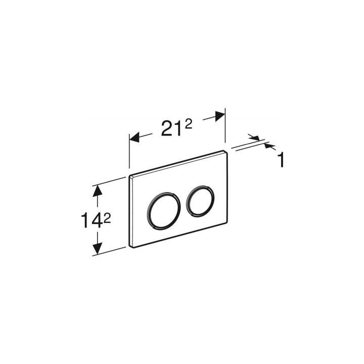 Betätigungstaste Geberit Omega20 Betätigungs- von vorne/górny für Unterputz-Spülkästen, weiß-złocony-weiß
