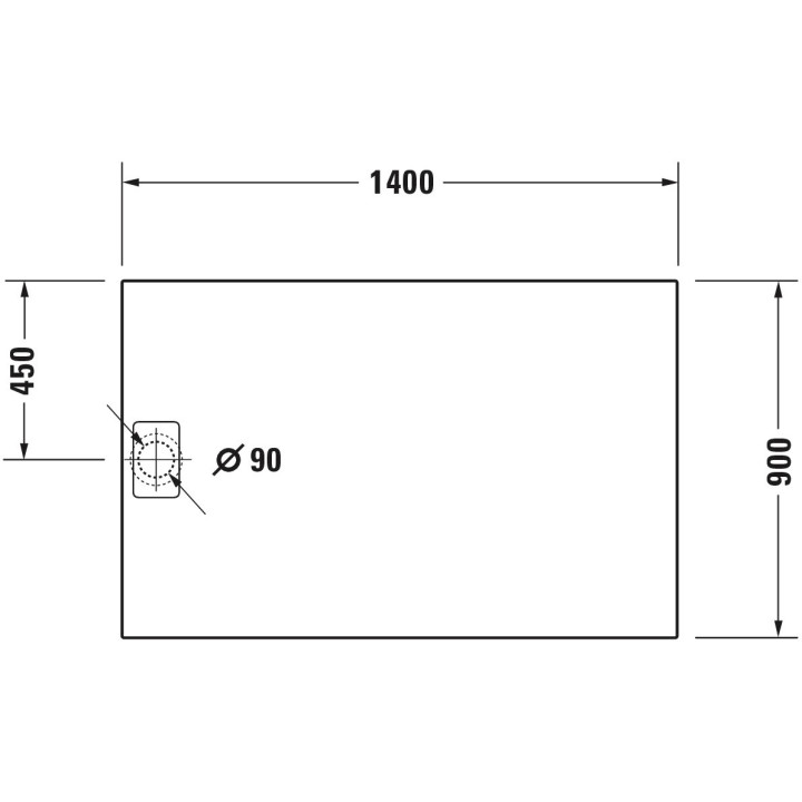 Duschwanne Duravit Starck Slimline rechteckig 150x70 cm