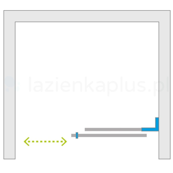 Front Kabine Radaway Furo Gold KDJ 140, rechte Version, mit Wand, 140x200cm, Tür Schiebe-, Glas transparent, profil golden