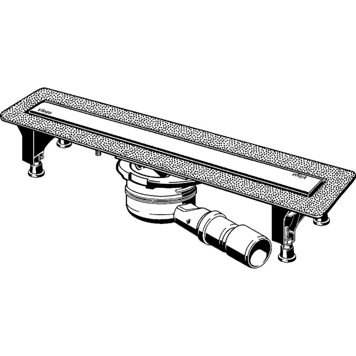 Ablaufrinne Viega mit Rost Advantix Visign ER12 750 mm