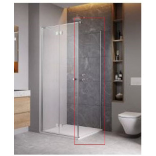 Tür Dusch- Radaway Essenza New Black KDJ 80 cm, links, Glas transparent mit Schicht Easy Clean, profil schwarz matt