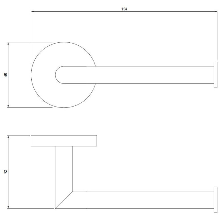 Halter/ Papierhalter Omnires Modern Project, antracyt