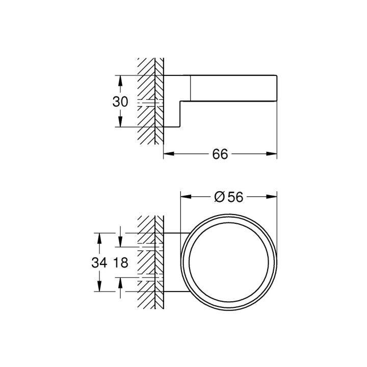 Halter Grohe Selection - phantom black
