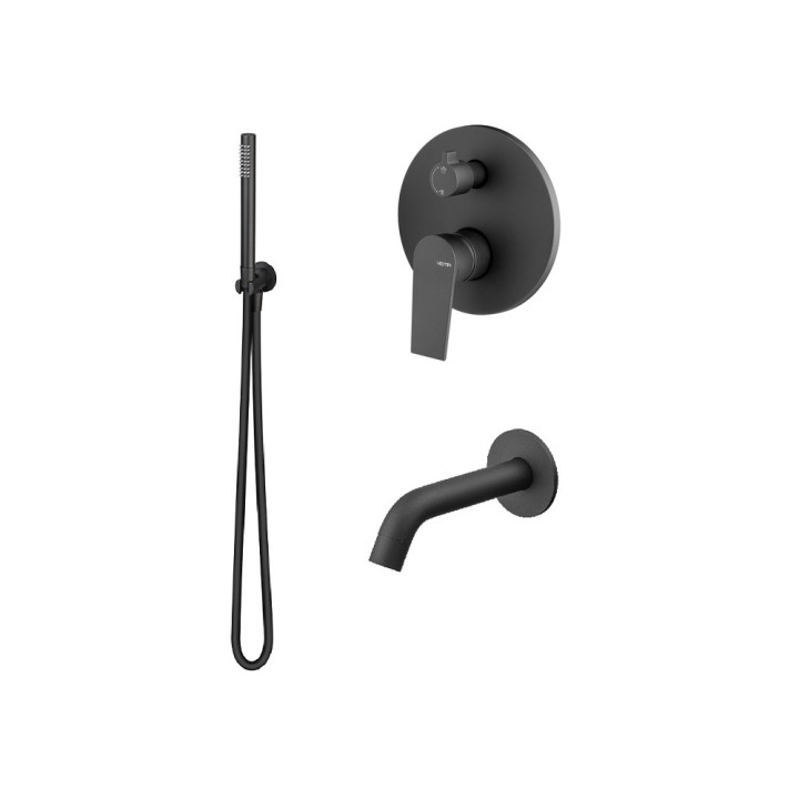 Dusch-set Vema Timea, Unterputz, 2 wyjścia wody, mit Auslauf 17cm, Chrom