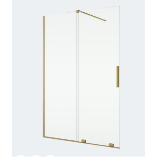 Wand walk-in Sanswiss Easy STR4P, 90x200cm, universal, Glas transparent, profil schwarz
