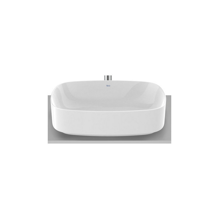Aufsatzwaschtisch Roca Inspira Round, 50x37cm, cienkościenna, ohne Überlauf, Fineceramic - caffe