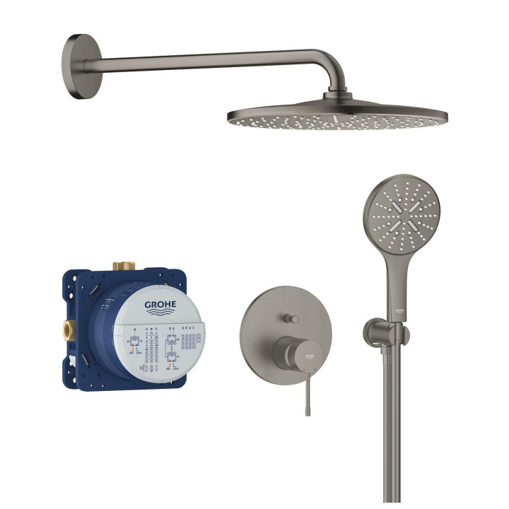 Dusch-set  Unterputz mit Kopfbrause Rainshower mono 310 , Grohe Essence, rostfreier Stahl