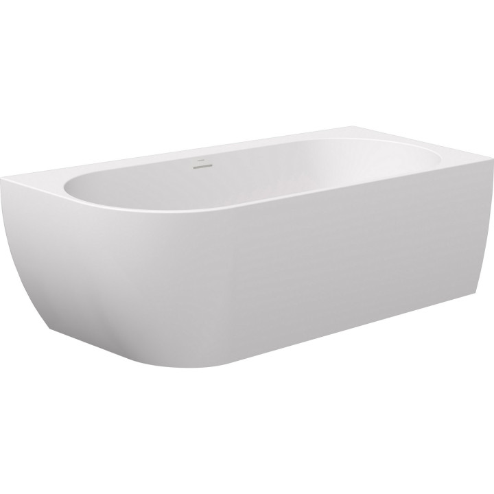 Badewanne freistehend Ravak Freedom Corner II Tec 175x86 cm, wariant prawy - Smoke Grey-weiß, osłona odpływu weiß