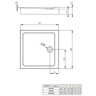 Acryl-duschwanne Radaway Doros C quadratisch 80x80 cm- sanitbuy.pl
