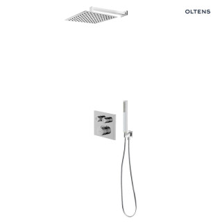 Set Oltens Onega (S) Unterputzarmatur mit Kopfbrause 25 cm Vindel (S)i kompletem Dusch- Sog Chrom 36621100