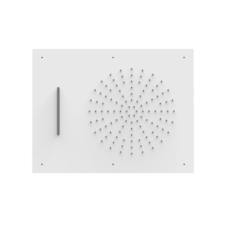 Kopfbrause Tres Unterputz 50x50 cm, Decken- - weiß matt