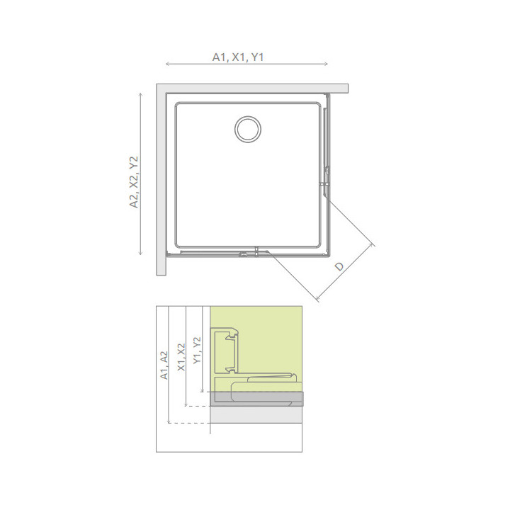Tür Schiebe- Radaway Idea Black 80 Teil links Kabine 78-79.5x200.5cm, Glas transparent, profil schwarz- sanitbuy.pl