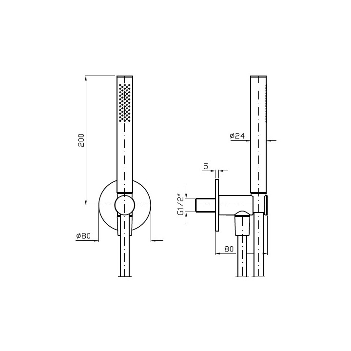 PYTAJ O RABAT !Armatur für die Wanne und die Brause Zucchetti Pan S Unterputz, Einhebel-, mit Umschalter pulsacyjnym - czekolado