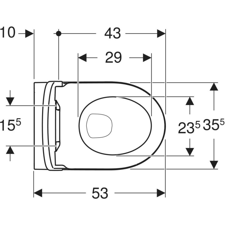 Becken Geberit iCon Tiefspül-, hängend