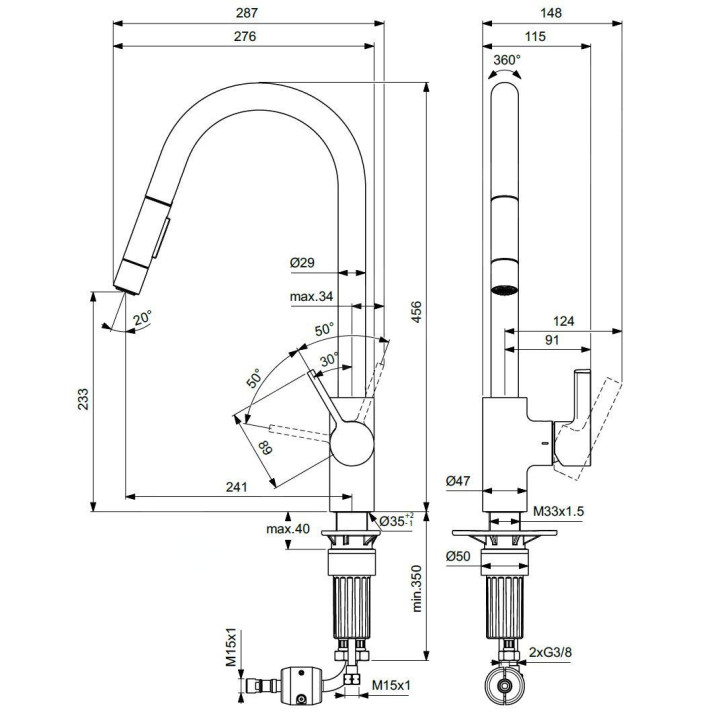 Unterputzelement Ideal Standard für die Armatur für Wand-Waschtisch