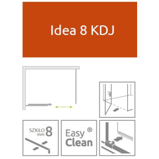 Tür Kabine prysznicowej Radaway Idea 8 KDJ 110, links, 1000x2000mmm, Glas transparent, Chrom
