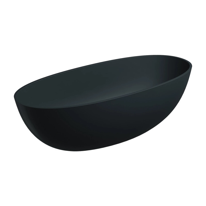Badewanne freistehend 148x75cm, Omnires Shell M+, weiß Glanz