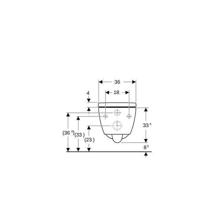 Becken Geberit Icon Tiefspül-, hängend rimfree, bezrantowa