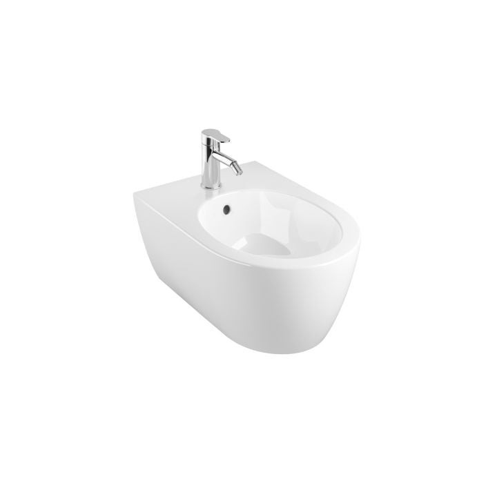 Becken WC Geberit iCon 53x36 cm, bez kołnierza, spłukiwanie wirowe mit WC-Sitz mit Softclosing - weiß