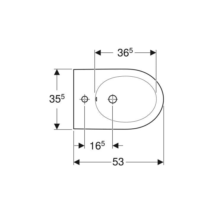 Becken WC Geberit iCon 53x36 cm, bez kołnierza, spłukiwanie wirowe mit WC-Sitz mit Softclosing - weiß