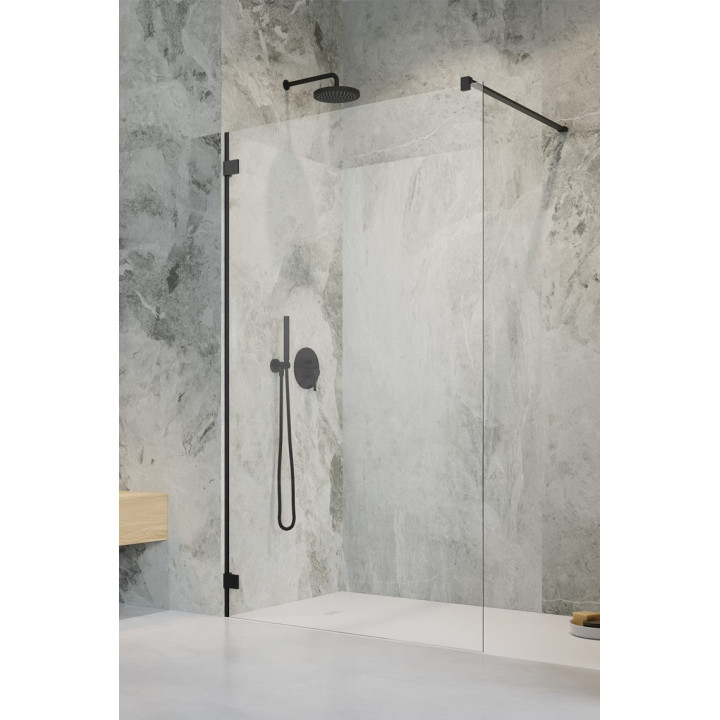 Duschkabine Radaway Essenza Pro 8 Gold Walk-in 120, Glas transparent, profil golden