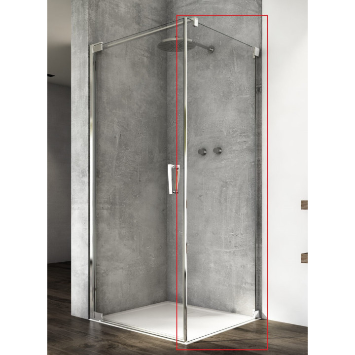 Pendeltür Ronal Cadura einteilig z profilem przyściennym CA1C, 80x200 cm, Version links - Glas transparent, Profil silbern glänz