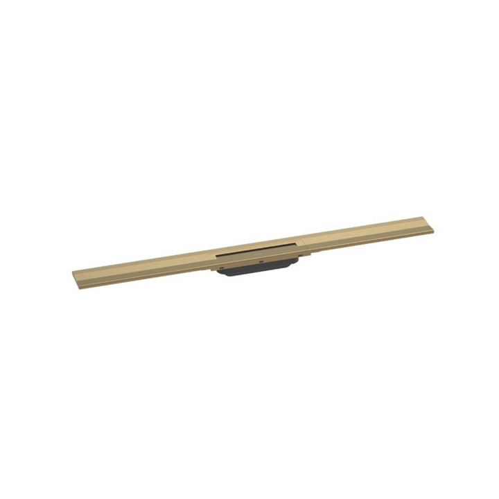 Außenelement Hansgrohe RainDrain Flex odpływu liniowego 1200 z możliwością przycięcia, montaż zur Wandmontage - gebürstetes Bron
