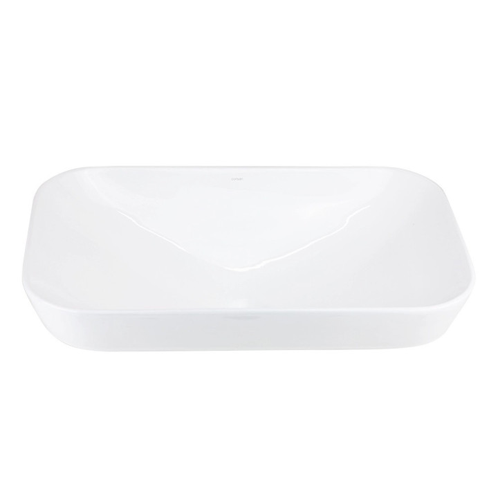 Aufsatzwaschtisch Corsan Intero rechteckig 53x33,5x17 cm mit Stöpsel klik-klak weißm