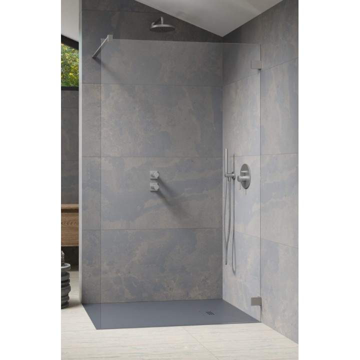 Tür Dusch- walk-in Radaway Essenza Pro 8 Gold, 50x200cm, Glas transparent, profil golden